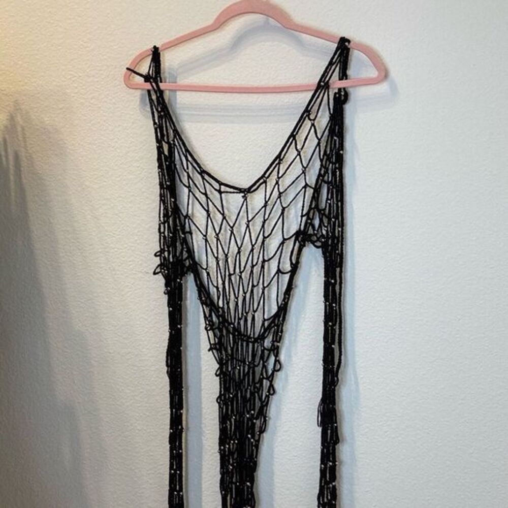 Elegant Black Beaded Overlay